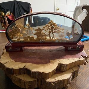 Cork carved Shadow box